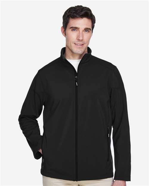 Men's Cruise Two-Layer Fleece Bonded Soft Shell Jacket — Black