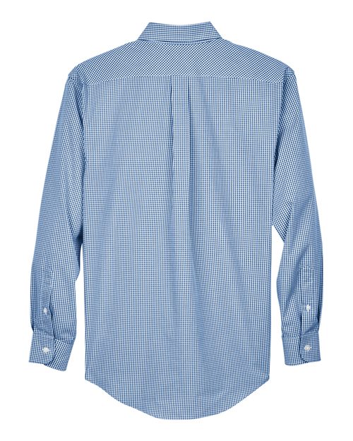 Men's Crown Collection® Gingham Check Woven Dress Shirt — French Blue