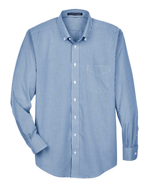 Men's Crown Collection® Gingham Check Woven Dress Shirt — French Blue