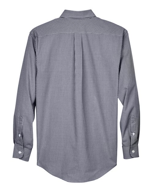Men's Crown Collection® Gingham Check Woven Dress Shirt — Navy