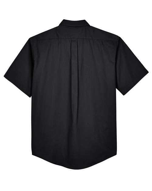 Men's Optimum Short Sleeve Twill Dress Shirt — Black