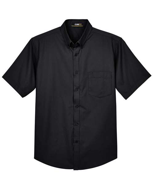 Men's Optimum Short Sleeve Twill Dress Shirt — Black