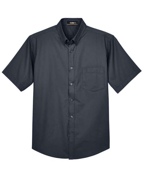 Men's Optimum Short Sleeve Twill Dress Shirt — Carbon