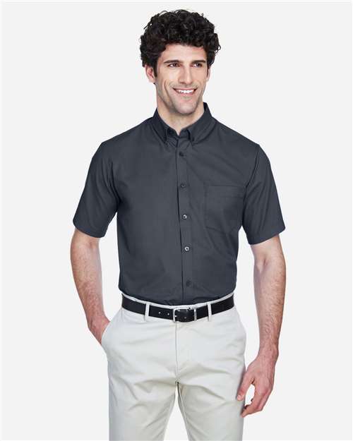 Men's Optimum Short Sleeve Twill Dress Shirt — Carbon