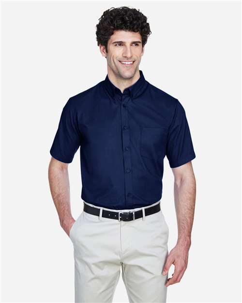 Men's Optimum Short Sleeve Twill Dress Shirt — Classic Navy