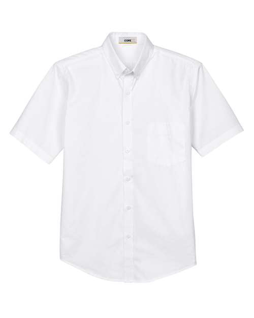 Men's Optimum Short Sleeve Twill Dress Shirt — White