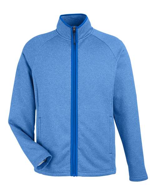 Men's Venture Heathered Stripe Full-Zip Jacket — True Royal/ White
