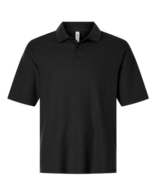 Men's Tall Resolve CVC Performance Pique Polo — Black
