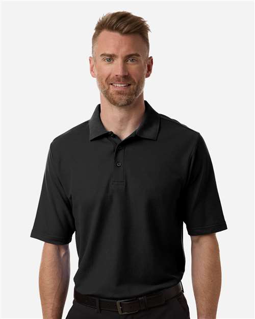 Men's Tall Resolve CVC Performance Pique Polo — Black