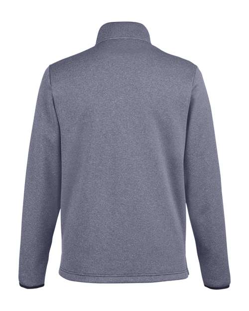 Men's Venture Heathered Stripe Quarter-Zip Pullover — Classic Navy/ White