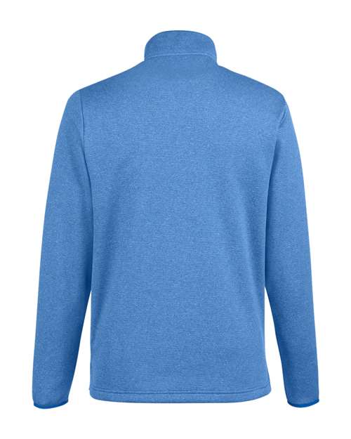 Men's Venture Heathered Stripe Quarter-Zip Pullover — True Royal/ White