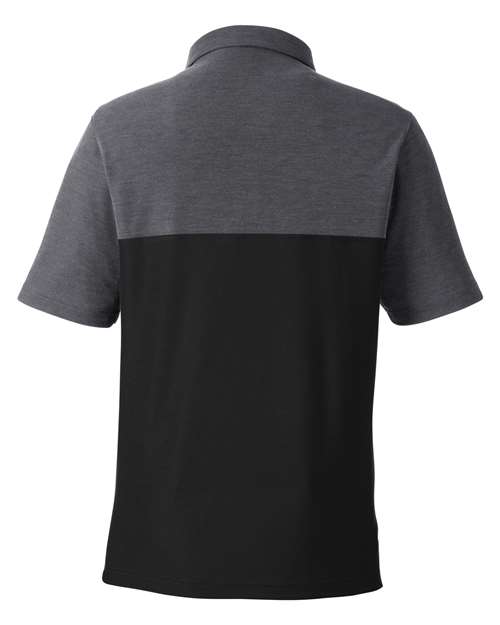 Men's Fusion ChromaSoft™ Colorblock Polo — Black/ Carbon Heather