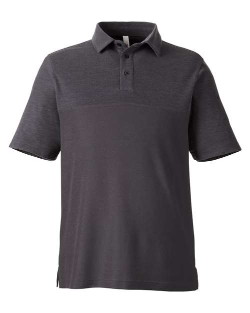 Men's Fusion ChromaSoft™ Colorblock Polo — Carbon/ Carbon Heather