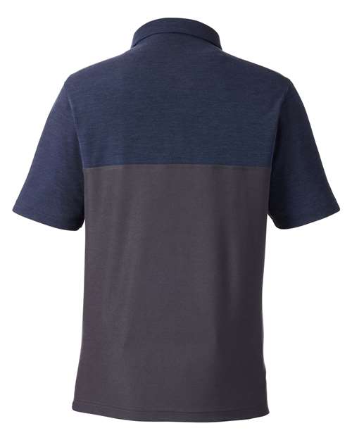 Men's Fusion ChromaSoft™ Colorblock Polo — Carbon/ Classic Navy Heather