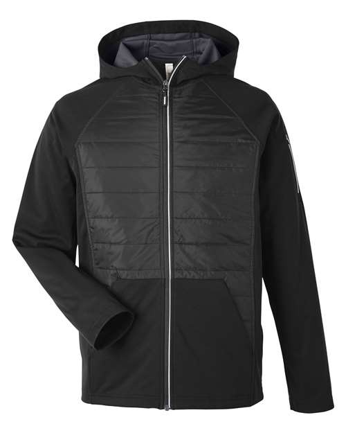 Unisex Techno Lite Hybrid Hooded Jacket — Black