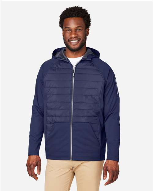 Unisex Techno Lite Hybrid Hooded Jacket — Classic Navy