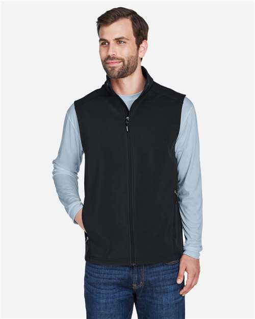 Men's Cruise Two-Layer Fleece Bonded Soft Shell Vest — Black