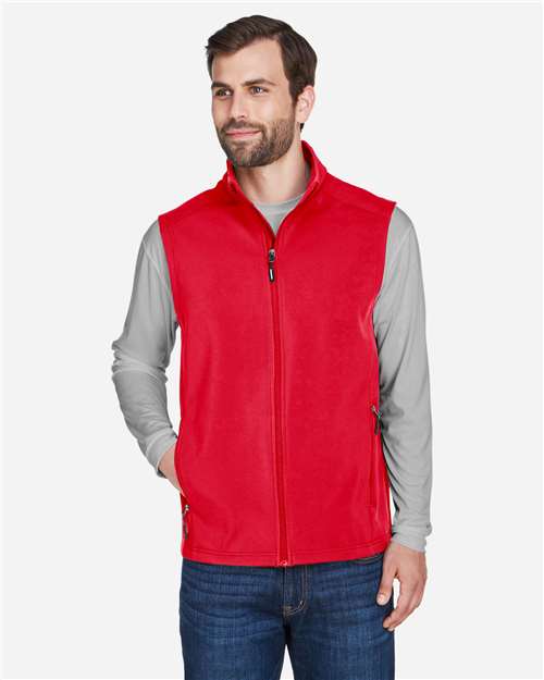 Men's Cruise Two-Layer Fleece Bonded Soft Shell Vest — Classic Red
