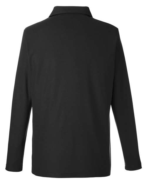 Men's Fusion ChromaSoft™ Long Sleeve Pique Polo — Black