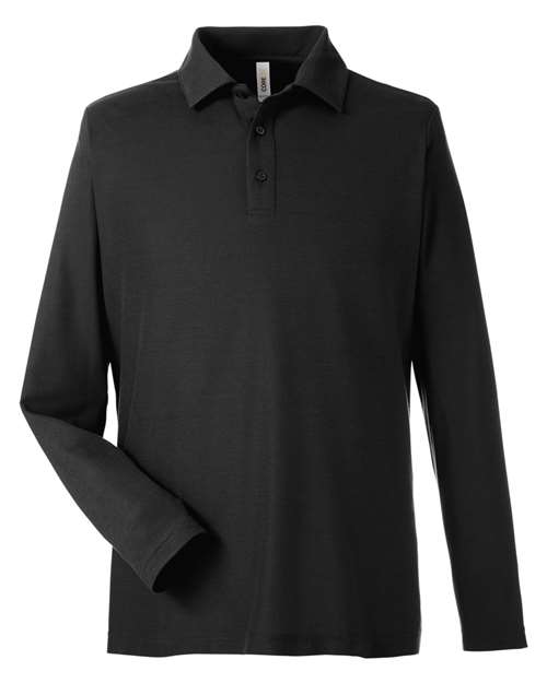 Men's Fusion ChromaSoft™ Long Sleeve Pique Polo — Black