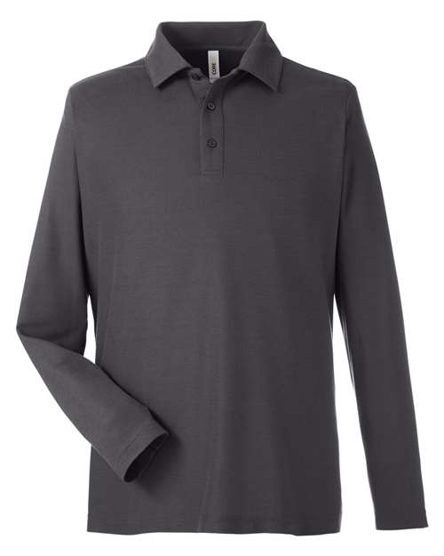 Men's Fusion ChromaSoft™ Long Sleeve Pique Polo — Carbon