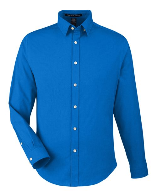 Men's CrownLux Performance® Spencer Poplin Dress Shirt — French Blue Melange