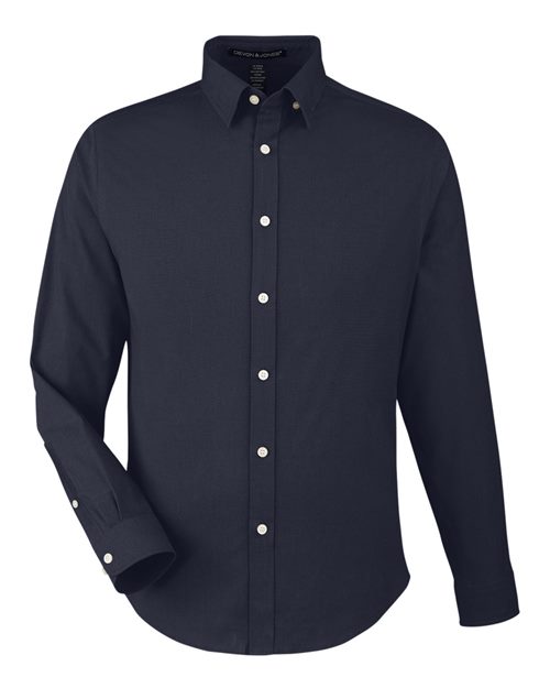 Men's CrownLux Performance® Spencer Poplin Dress Shirt — Navy Melange