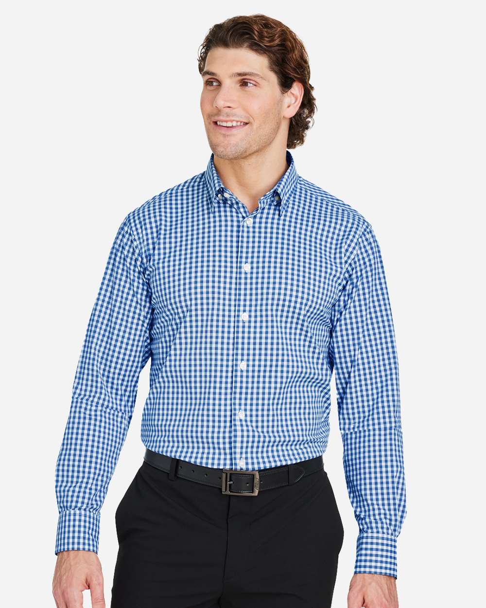 Chemise homme à carreaux vichy extensible CrownLux — Devon & Jones