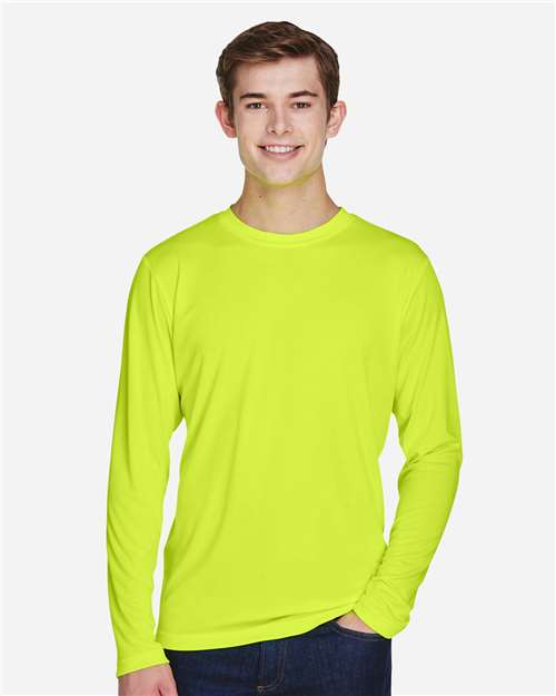 Men's Zone Performance Long Sleeve T-Shirt — Safety Yellow