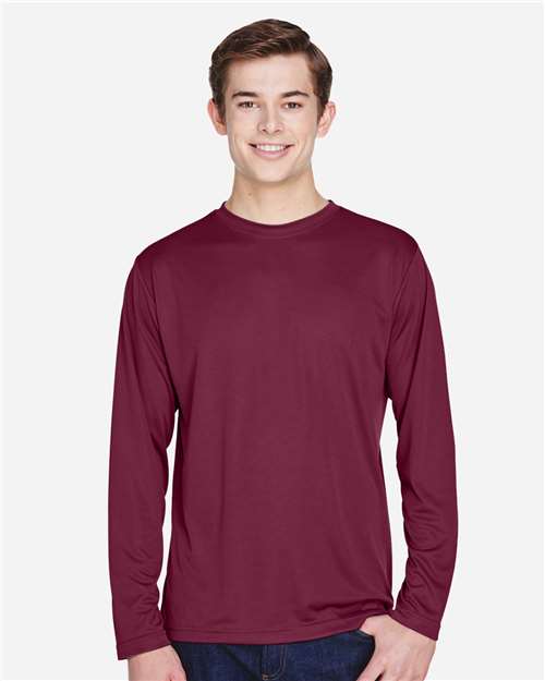 Men's Zone Performance Long Sleeve T-Shirt — Sport Maroon