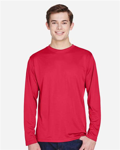 Men's Zone Performance Long Sleeve T-Shirt — Sport Red