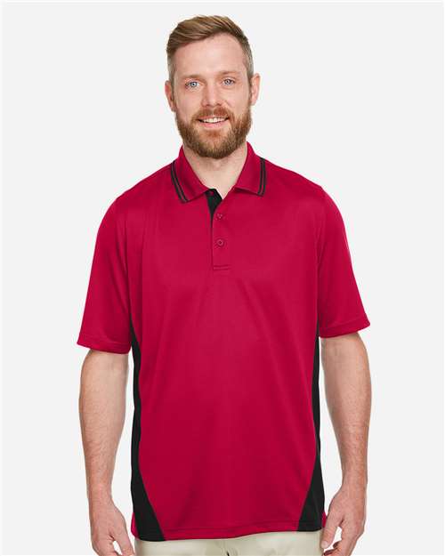 Men's Flash Snag Protection Plus IL Colorblock Polo — Red/ Black