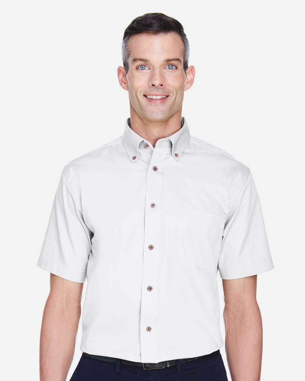 Chemise homme en sergé Easy Blend à manches courtes — Harriton