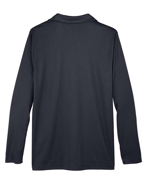 Men's Zone Performance Long Sleeve Polo — Black