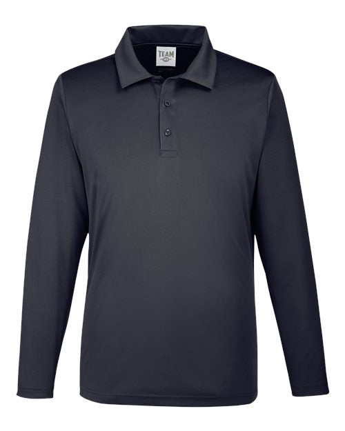 Men's Zone Performance Long Sleeve Polo — Black