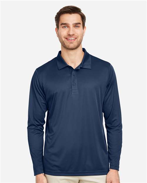 Men's Zone Performance Long Sleeve Polo — Sport Dark Navy