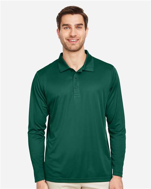 Men's Zone Performance Long Sleeve Polo — Sport Forest