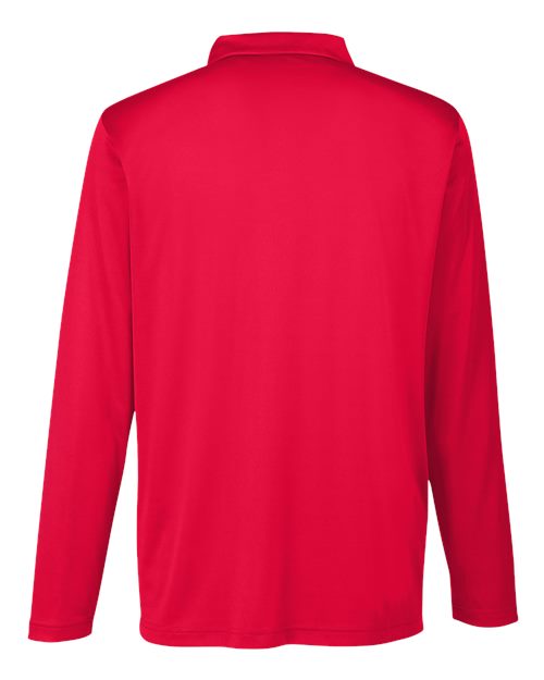 Men's Zone Performance Long Sleeve Polo — Sport Red