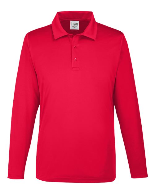 Men's Zone Performance Long Sleeve Polo — Sport Red