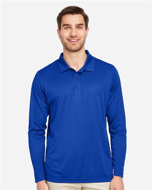 Men's Zone Performance Long Sleeve Polo — Sport Royal