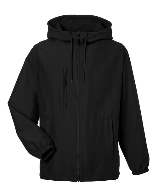 Unisex Flex Twill Hooded Jacket — Black