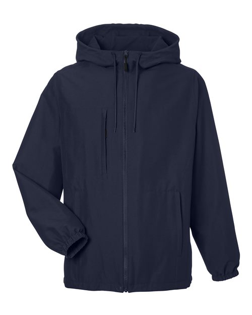 Unisex Flex Twill Hooded Jacket — Dark Navy