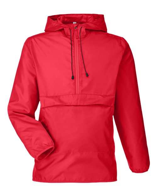 Unisex Zone Protect Packable Anorak Jacket — Sport Red