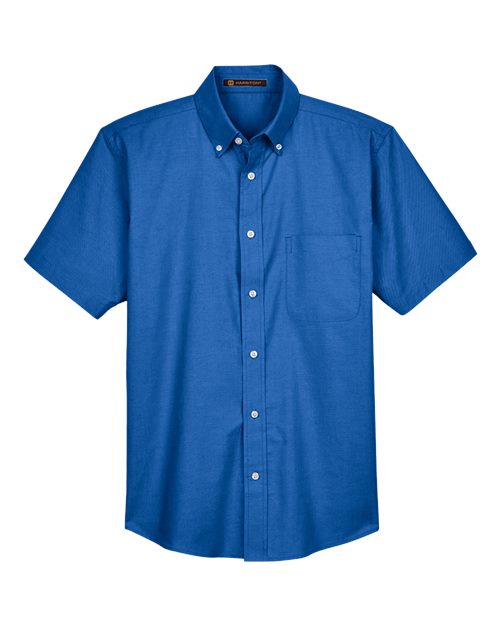 Men's Oxford Short Sleeve with Stain-Release — French Blue