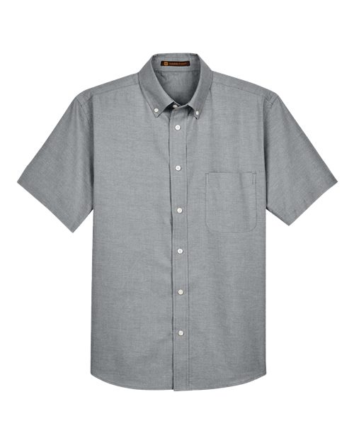 Men's Oxford Short Sleeve with Stain-Release — Oxford Grey