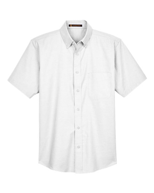 Men's Oxford Short Sleeve with Stain-Release — White