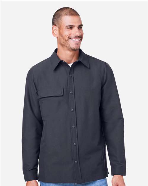 Unisex Flex Twill Overshirt Jacket — Dark Charcoal