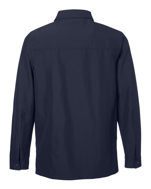 Unisex Flex Twill Overshirt Jacket — Dark Navy