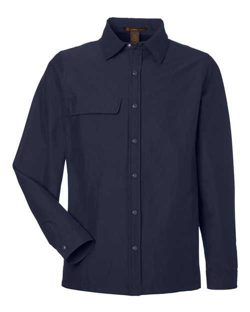 Unisex Flex Twill Overshirt Jacket — Dark Navy