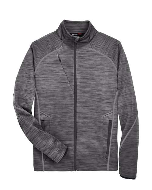 Men's Flux Mélange Bonded Fleece Jacket — Carbon/ Black